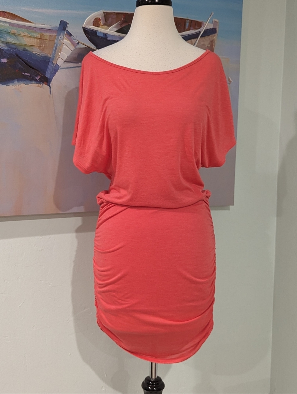 Victoria's Secret Coral Ruched Dress